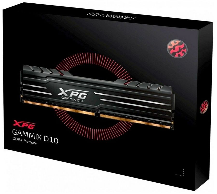 Память DDR4 2x8Gb 3200MHz A-Data AX4U32008G16A-DB10 XPG Gammix D10 RTL Gaming PC4-25600 CL16 DIMM 288-pin 1.35В kit с радиатором Ret