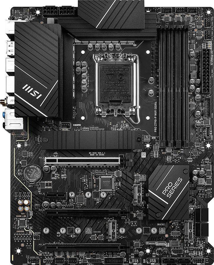 Материнская плата MSI PRO Z790-P WIFI DDR4 Soc-1700 Intel Z790 4xDDR4 ATX AC`97 8ch(7.1) 2.5Gg RAID+HDMI