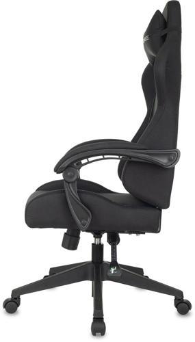 Кресло игровое Zombie Predator черный Neo Black с подголов. крестов. пластик