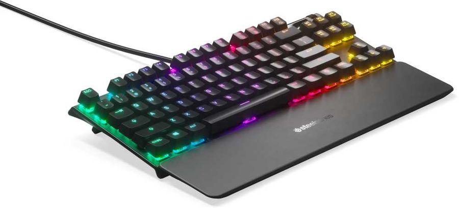 Клавиатура Steelseries Apex Pro TKL механическая черный USB for gamer LED (подставка для запястий) (64734)