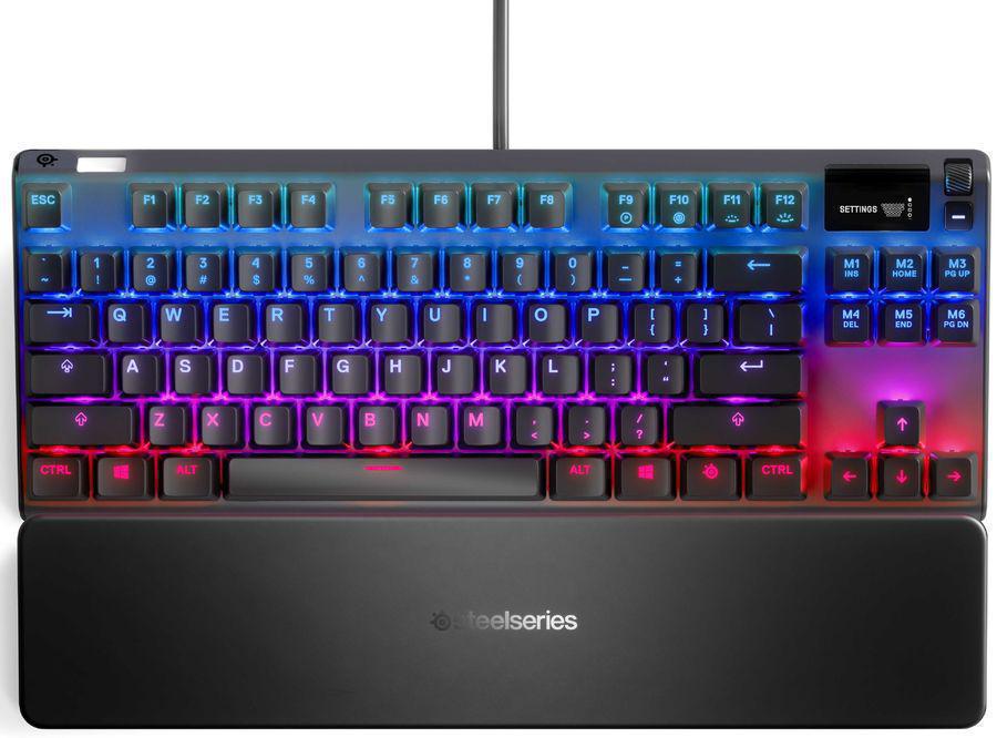 Клавиатура Steelseries Apex Pro TKL механическая черный USB for gamer LED (подставка для запястий) (64734)
