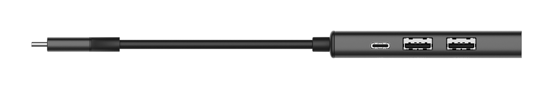 Разветвитель USB-C A4Tech DST-40C 2порт. серый