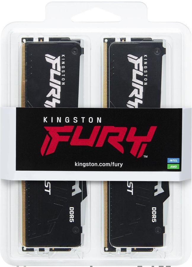 Память DDR5 2x8Gb 6000MHz Kingston KF560C36BBEAK2-16 Fury Beast RGB RTL Gaming PC5-48000 CL36 DIMM 288-pin 1.35В single rank с радиатором Ret