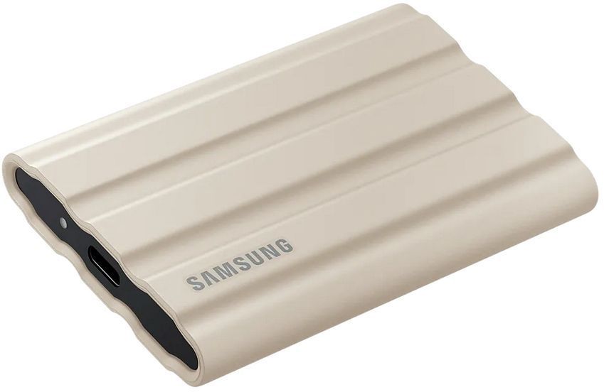 Накопитель SSD Samsung Original USB-C 1Tb MU-PE1T0K/WW Shield T7 1.8" бежевый