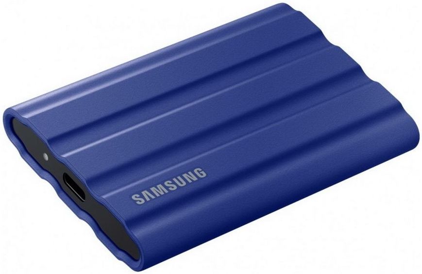 Накопитель SSD Samsung Original USB-C 1Tb MU-PE1T0R/WW Shield T7 1.8" синий