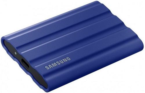 Накопитель SSD Samsung Original USB-C 2Tb MU-PE2T0R/WW Shield T7 1.8" синий