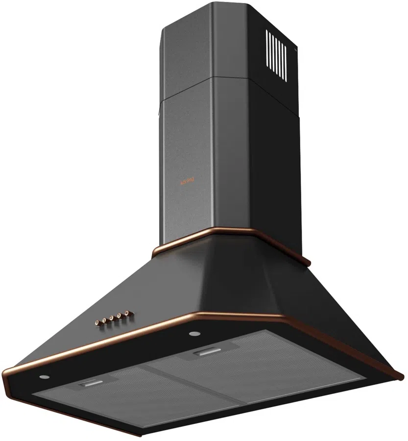Вытяжка каминная Korting KHC 6839 RCN черный управление: кнопочное (1 мотор)