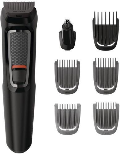 Триммер Philips MG3720/15 черный (насадок в компл:7шт)