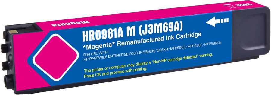 Картридж струйный Cactus CS-J3M70A 981A желт.пигм. (120мл) для HP PageWide 556dn Enterprise/586dn