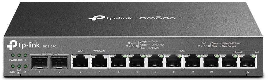 Межсетевой экран TP-Link ER7212PC 10/100/1000BASE-TX/SFP черный