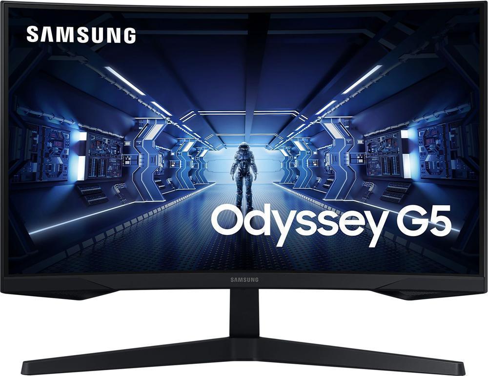 Монитор Samsung 27" Odyssey G5 C27G55TQ черный VA LED 1ms 16:9 HDMI матовая 250cd 178гр/178гр 2560x1440 144Hz FreeSync Premium DP WQ 4.5кг