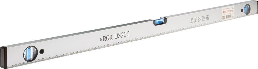 Уровень RGK U3200 пузырьковый 3глаз. магнит. серебристый/черный (752121)