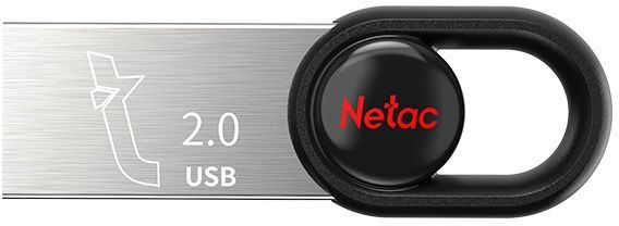 Флеш Диск Netac 16Gb UM2 NT03UM2N-016G-20BK USB2.0 серебристый/черный