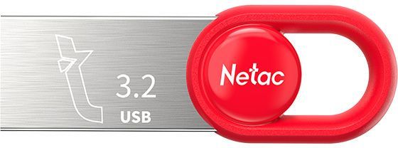 Флеш Диск Netac 32Gb UM2 NT03UM2N-032G-32RE USB3.2 серебристый/красный