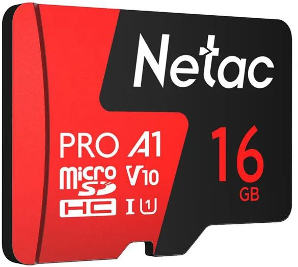 Флеш карта microSDHC 16GB Netac NT02P500PRO-016G-S P500 Extreme Pro V10 A1 w/o adapter