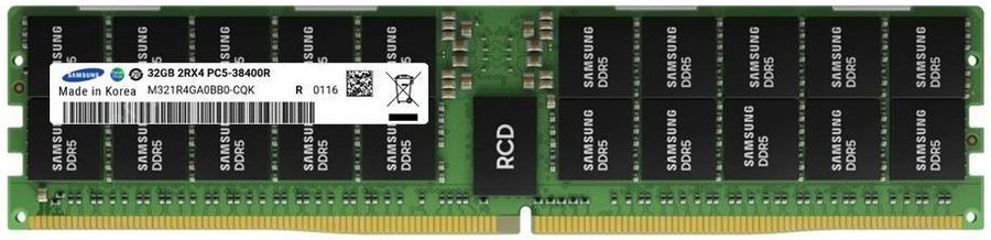 Память DDR5 32Gb 4800MHz Samsung M321R4GA0BB0-CQK RTL PC5-38400 CL40 DIMM 288-pin 1.1В single rank Ret