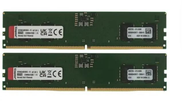 Память DDR5 2x8Gb 4800MHz Kingston KVR48U40BS6K2-16 VALUERAM RTL PC5-38400 CL40 DIMM 288-pin 1.1В single rank Ret