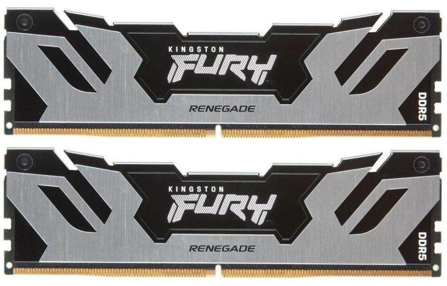 Память DDR5 2x16Gb 6000MHz Kingston KF560C32RSK2-32 Fury Renegade Silver RTL Gaming PC5-48000 CL32 DIMM 288-pin 1.35В single rank с радиатором Ret