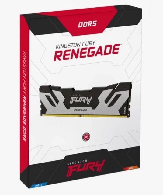 Память DDR5 2x16Gb 6000MHz Kingston KF560C32RSK2-32 Fury Renegade Silver RTL Gaming PC5-48000 CL32 DIMM 288-pin 1.35В single rank с радиатором Ret