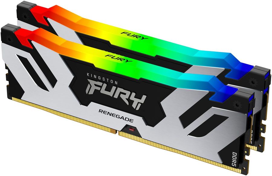 Память DDR5 2x16Gb 6000MHz Kingston KF560C32RSAK2-32 Fury Renegade Silver RGB RTL Gaming PC5-48000 CL32 DIMM 288-pin 1.35В single rank с радиатором Ret