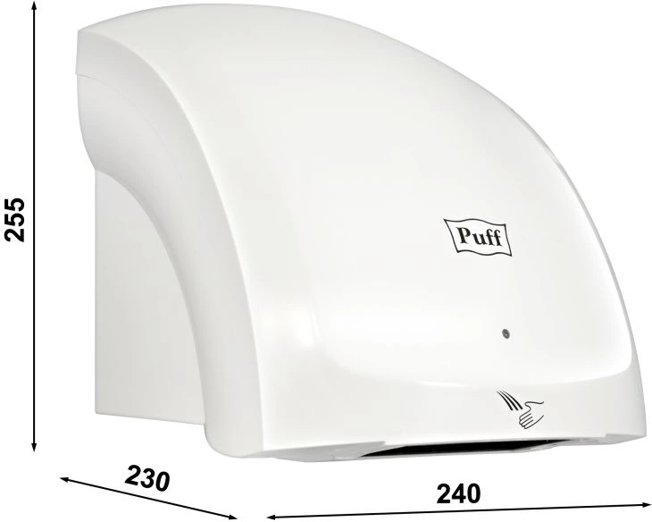 Сушилка для рук Puff 8817 1800Вт белый