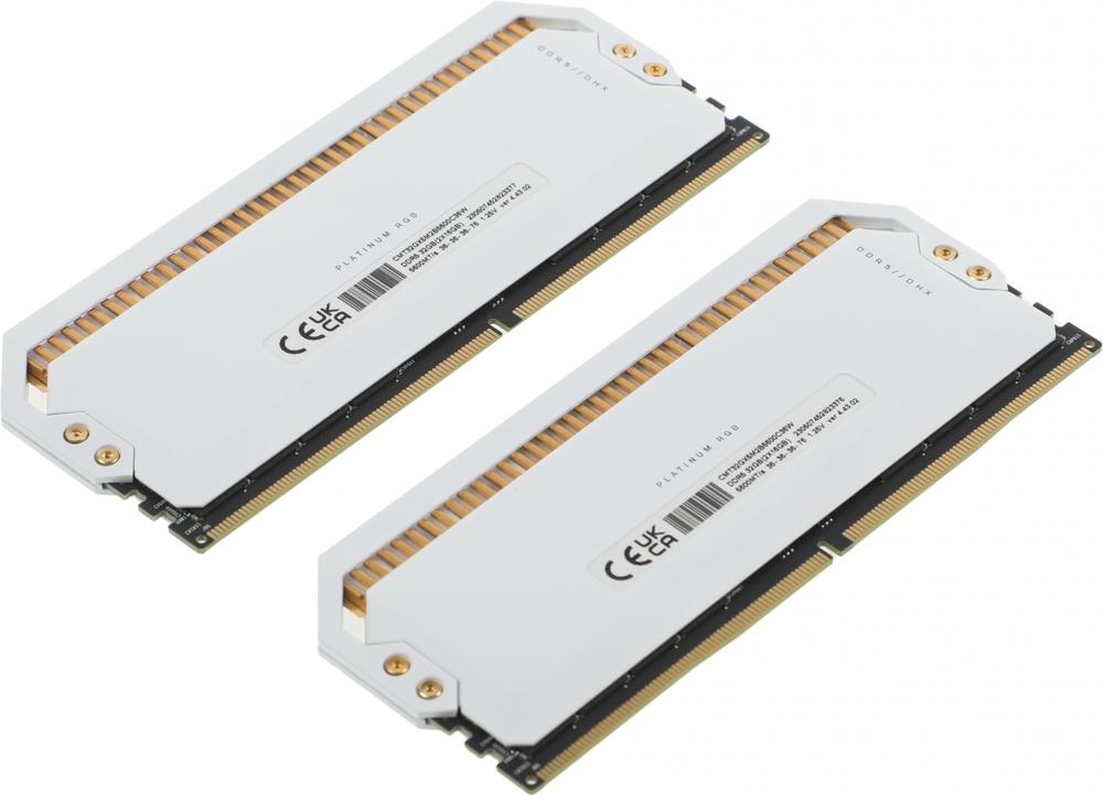 Память DDR5 2x16Gb 5600MHz Corsair CMT32GX5M2B5600C36W DOMINATOR PLATINUM RGB RTL Gaming PC5-44800 CL36 DIMM 288-pin 1.25В с радиатором Ret