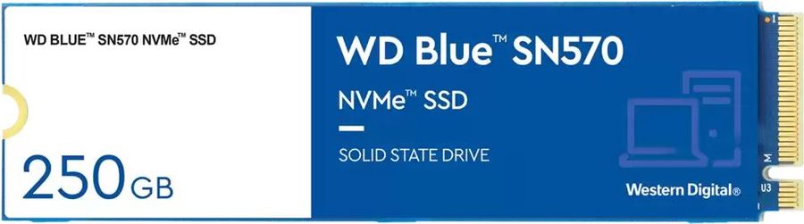 Накопитель SSD WD PCIe 3.0 x4 250GB WDS250G3B0C Blue SN570 M.2 2280
