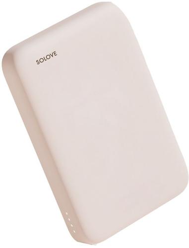 Мобильный аккумулятор Solove Mi W12 Pro 10000mAh QC3.0/PD3.0/PE2.0 20W 3A USB-C бежевый (W12 PRO BEIGE RUS)