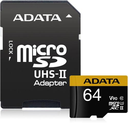 Флеш карта microSDXC A-Data 64GB AUSDX64GUII3CL10-CA1 Premier One + adapter