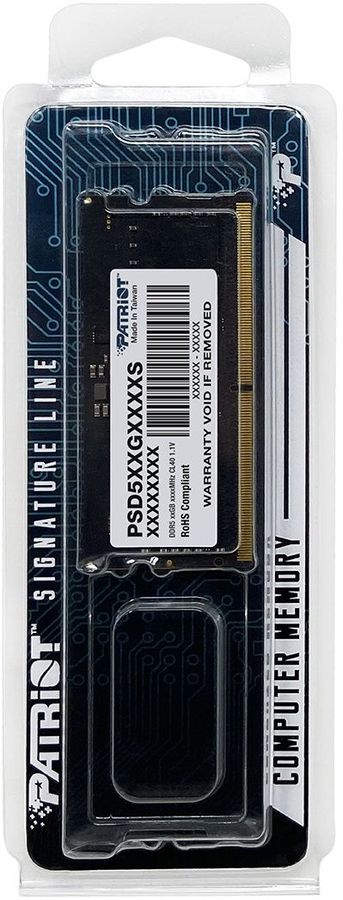 Память DDR5 16GB 5600MHz Patriot PSD516G560081S Signature RTL PC5-44800 CL46 SO-DIMM 262-pin 1.1В single rank Ret