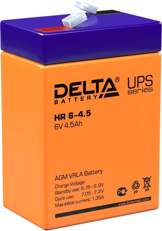 Батарея для ИБП Delta HR 6-4.5 6В 4.5Ач