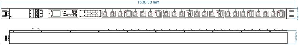 Блок распределения питания Powercom PDU-32AVMS24-18C3-6C9-3P