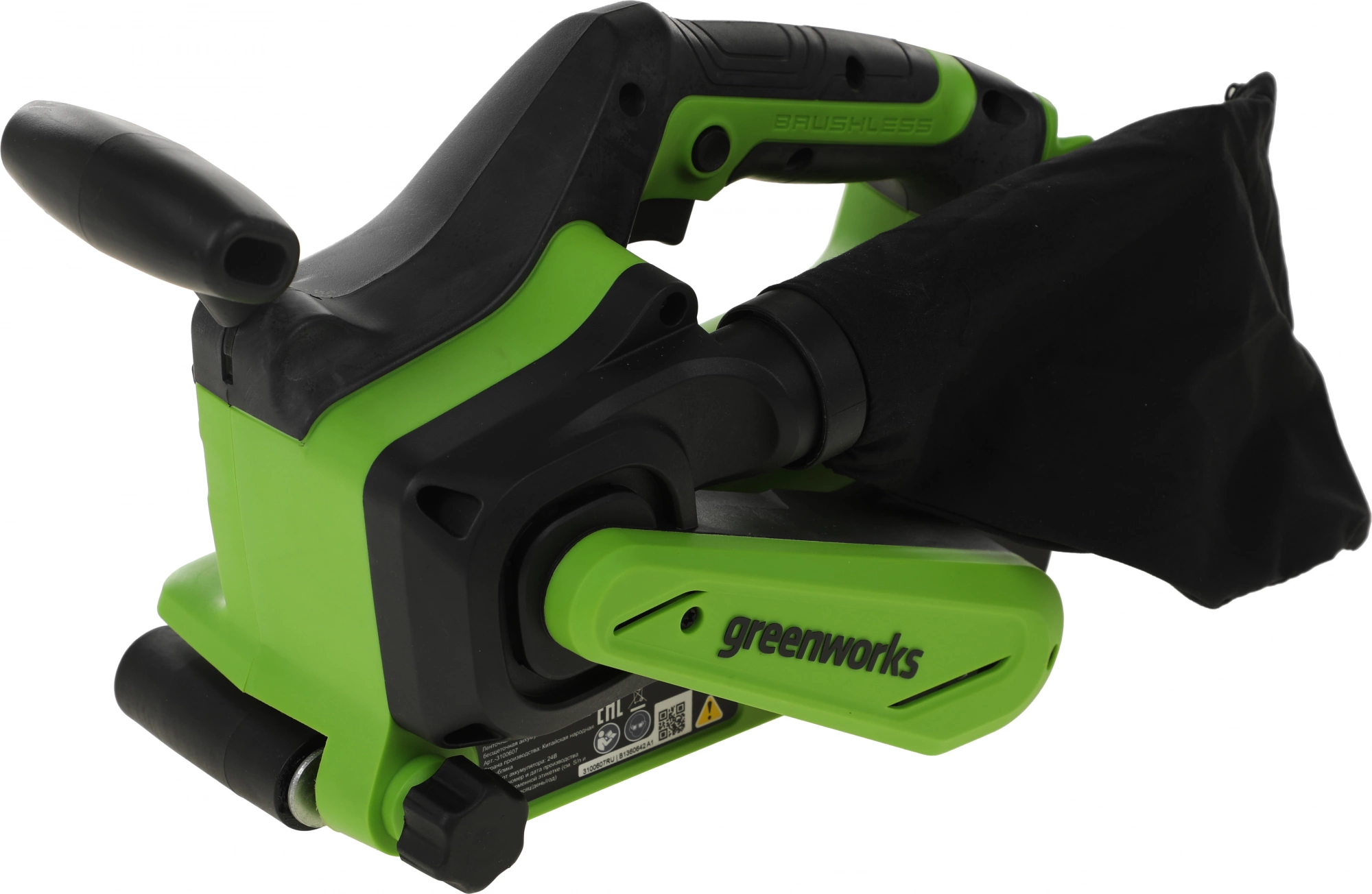 Ленточная шлифовальная машина Greenworks G24BS шир.ленты 76мм (3100607)