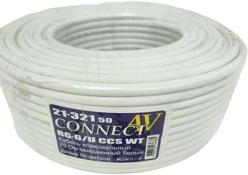 Кабель Premier CONNECT-AV RG-6/U CCS WT 100м. белый (21-321 100)