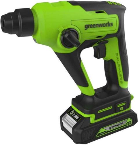 Перфоратор Greenworks GD24SDS1K2 патрон:SDS-plus уд.:1.2Дж аккум.