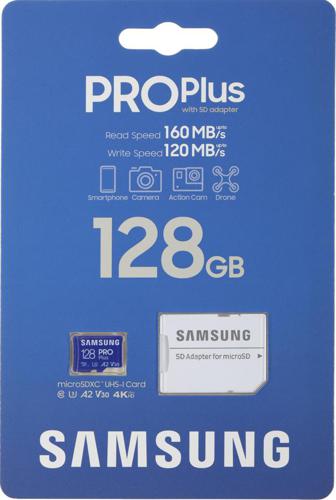 Флеш карта microSDXC Samsung 128GB MB-MD128KA Pro PLUS V30 A2 + adapter