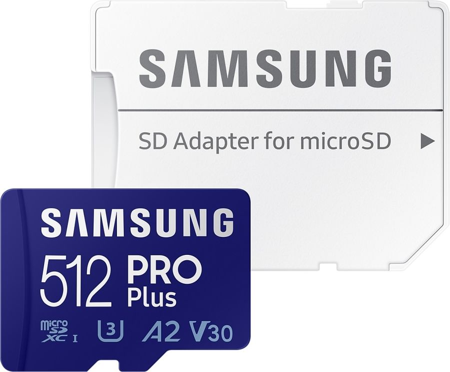Флеш карта microSDXC 512GB Samsung MB-MD512KA Pro PLUS V30 A2 + adapter