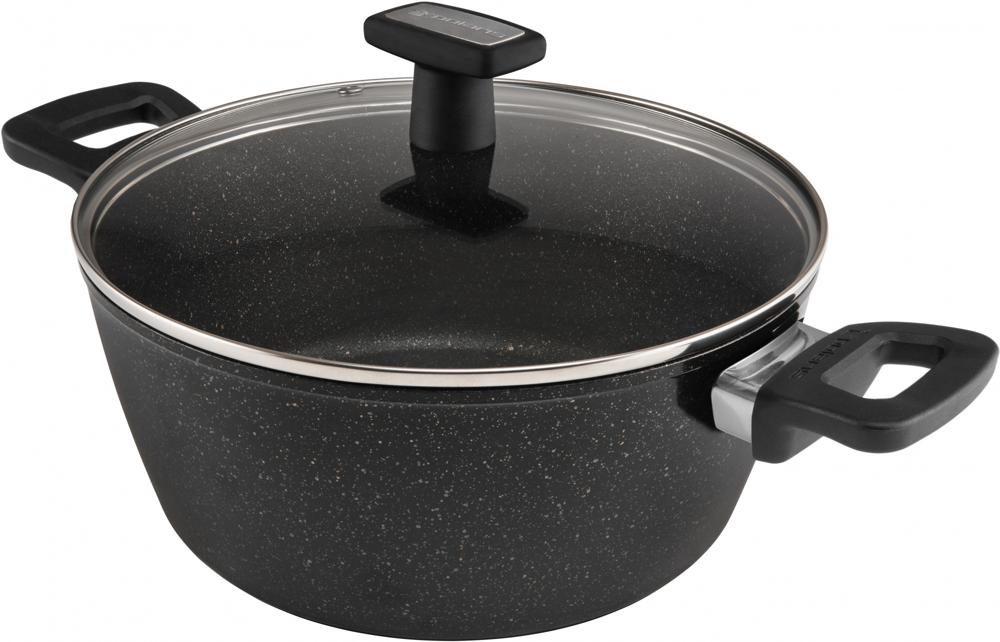 Кастрюля Polaris Monolit 20C 2.3л. d=20см (с крышкой) черный (015248)