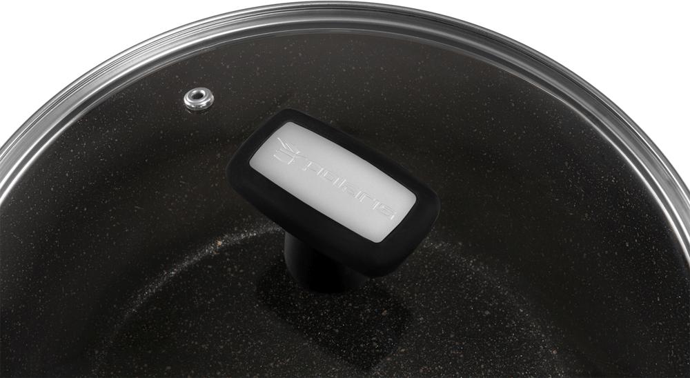 Кастрюля Polaris Monolit 20C 2.3л. d=20см (с крышкой) черный (015248)