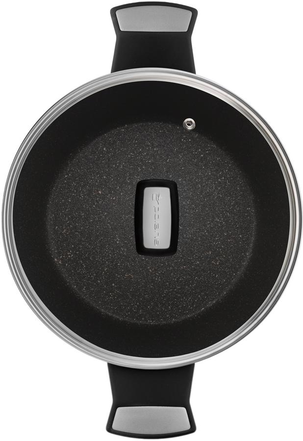 Кастрюля Polaris Monolit 20C 2.3л. d=20см (с крышкой) черный (015248)