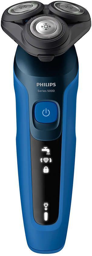 Бритва роторная Philips S5466/17 реж.эл.:3 питан.:аккум. синий/черный
