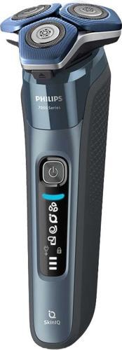 Бритва роторная Philips S7882/55 реж.эл.:3 питан.:аккум. синий/серебристый