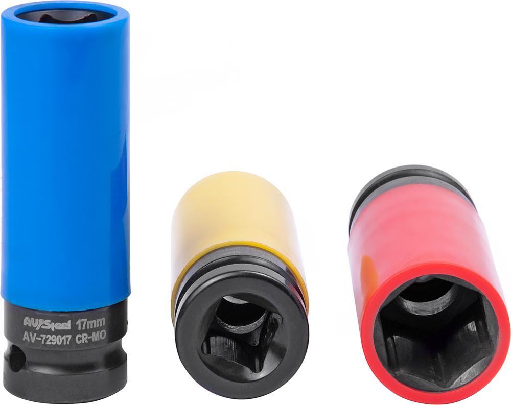 Набор торцевых головок Av Steel AV-729203 в комплекте 3 предмета