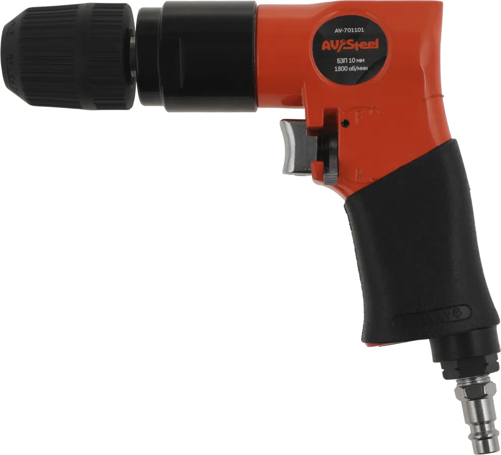 Дрель прямая Av Steel AV-701101 106л/мин патр.:быстрозажимной оранжевый/черный