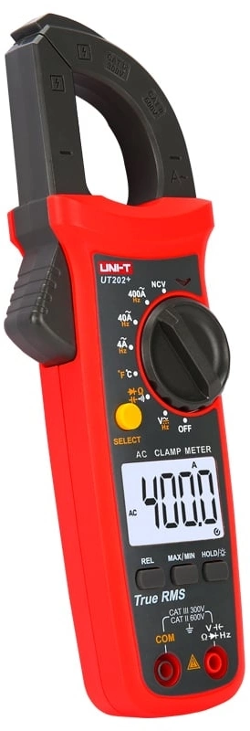 Клещи токоизмерительные Uni-T UT202+ цифр. измер.ток:переменный черный/красный (106878)