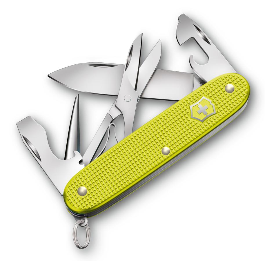 Нож перочинный Victorinox Pioneer X (0.8231.L23) 93мм 9функц. желтый подар.коробка