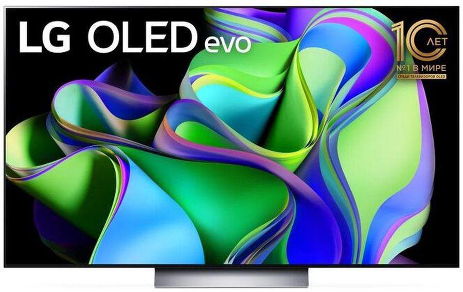 Телевизор OLED LG 65" OLED65C3RLA.ARUB темно-серый/серебристый 4K Ultra HD 120Hz DVB-T DVB-T2 DVB-C DVB-S2 USB WiFi Smart TV