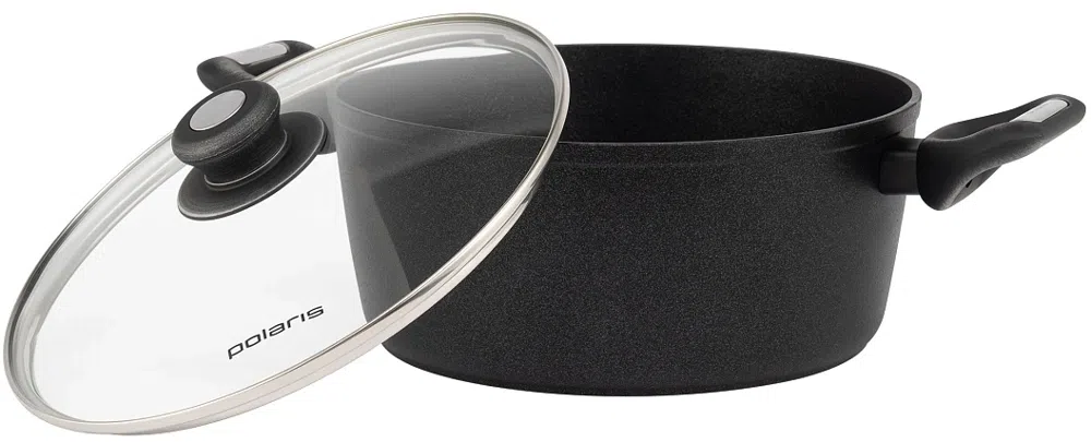 Кастрюля Polaris Pro collection 24C 4.1л. d=24см (с крышкой) черный (017171)