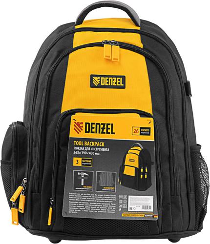 Рюкзак для инструментов Denzel 90296 37л 3отд. 26карм. черный/желтый