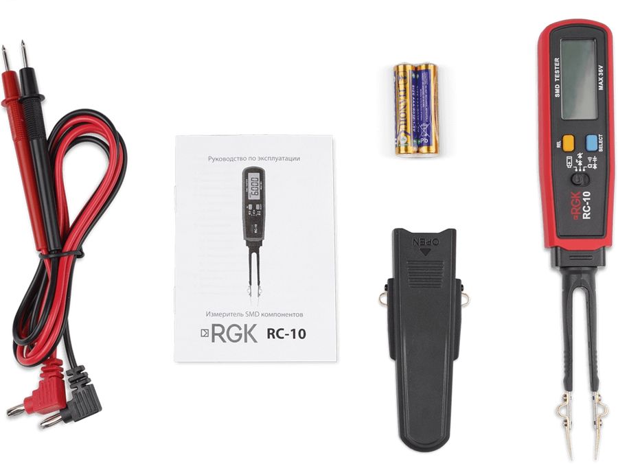 Тестер SMD RGK RC-10 черный/красный (755207)